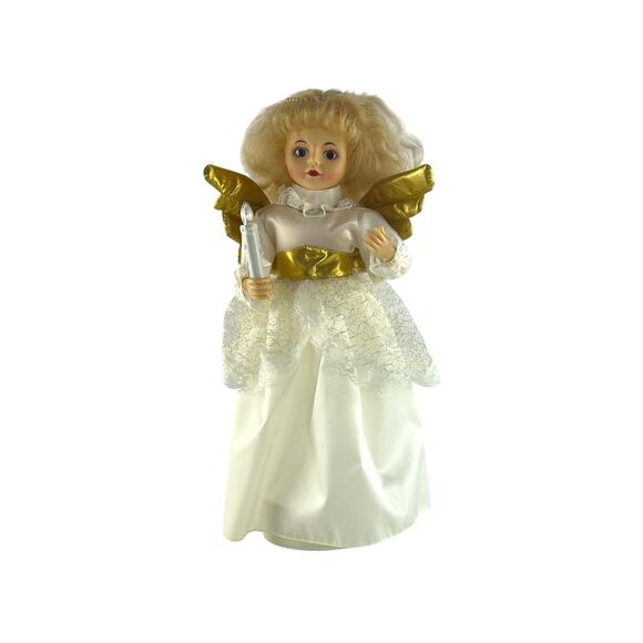 Vintage Animated Telco Angel Motionette 17" Christmas Display Figure With Candle - Picture 11 of 16